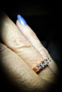 Moissanite 5 stone band