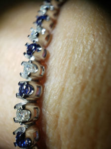 Moissanite and Sapphire bracelet