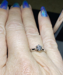 1/2 carat 6 prong simple solitaire
