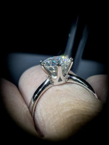 2 carat 6 prong simple solitaire
