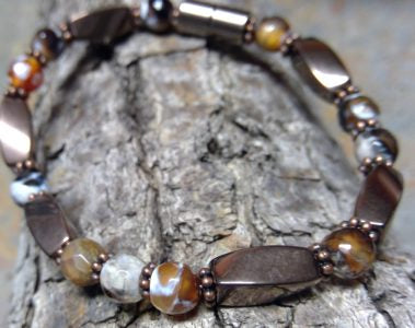 Burnt Marshmallows bracelet to necklace