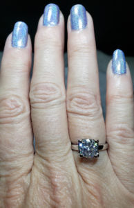 Moissanite 2 carat Claw ring