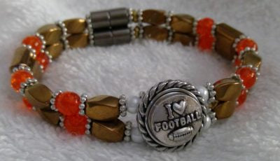 Copper and Orange double snap bracelet