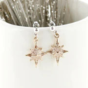 Enamel & Gold Nativity Star Earrings
