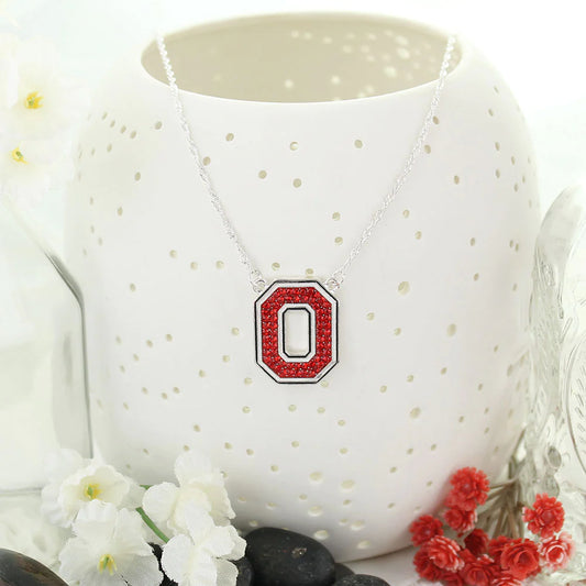 Ohio State O Crystal Logo Necklace