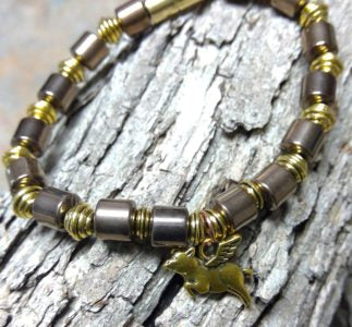 When Pigs Fly-Gold tone – bracelet to necklace