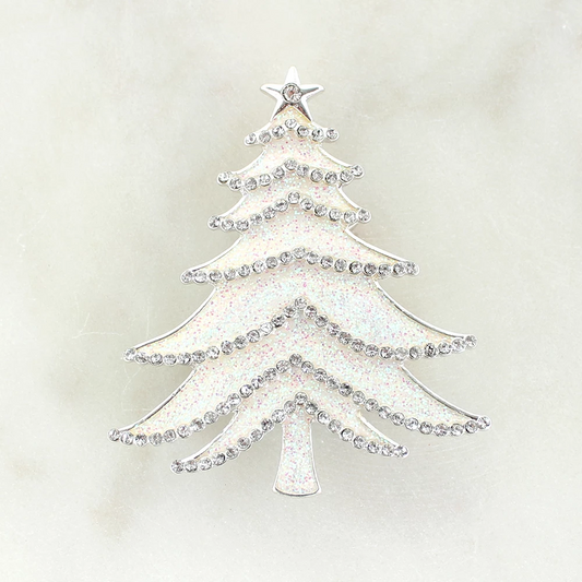 Crystal White Tree Pin/Pendant